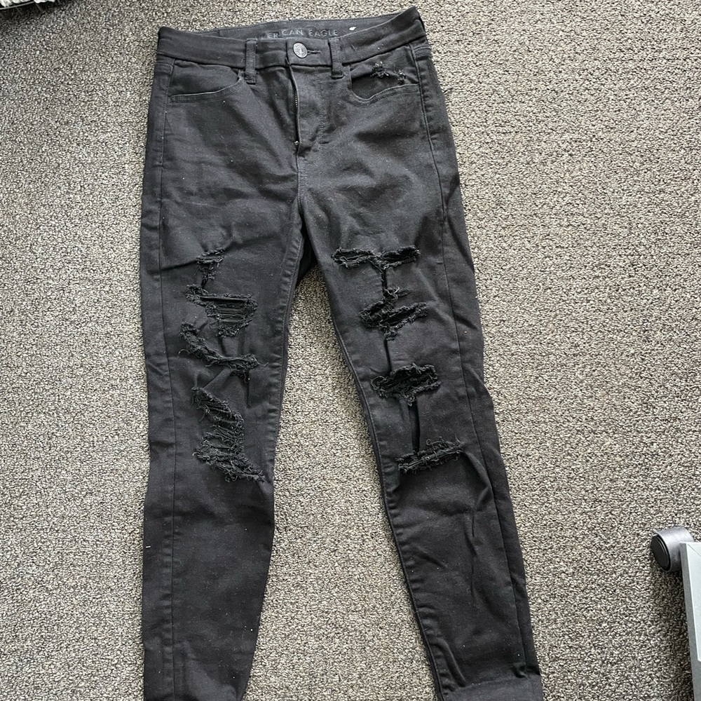 AE black skinny jeans